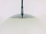 Peill and Putzler Space Age White Glass Pendant Lamp, Germany 1970s