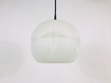 Peill and Putzler Space Age White Glass Pendant Lamp, Germany 1970s