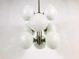 Mid-Century 9-Arm Chrome Ceiling Lamp from Kaiser, Germany, 1960s