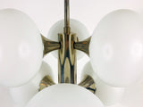 Mid-Century 9-Arm Chrome Ceiling Lamp from Kaiser, Germany, 1960s