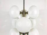 Mid-Century 9-Arm Chrome Ceiling Lamp from Kaiser, Germany, 1960s
