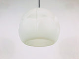 Peill and Putzler Space Age White Glass Pendant Lamp, Germany 1970s