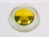 Mid Century Modern Brass and Aluminium Flush Mount by Hillebrand, Germany, 1950s