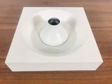 Square Metal Flush Mount by Klaus Hempel for Kaiser, Germany 1970s