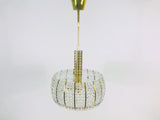 Crystal Glass and Brass Chandelier by Emil Stejnar for Rupert Nikoll, Germany, 1960s