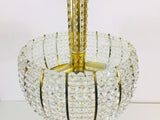 Crystal Glass and Brass Chandelier by Emil Stejnar for Rupert Nikoll, Germany, 1960s