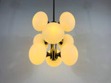 Mid-Century 9-Arm Chrome Ceiling Lamp from Kaiser, Germany, 1960s