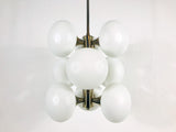 Mid-Century 9-Arm Chrome Ceiling Lamp from Kaiser, Germany, 1960s