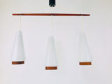 Mid-Century Modern Danish Teak Hanging Lamp, 1960s