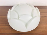 Peill and Putzler Artichoke Space Age White Glass Flush Mount, Germany, 1970s