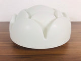 Peill and Putzler Artichoke Space Age White Glass Flush Mount, Germany, 1970s