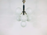 Mid-Century 9-Arm Chrome Ceiling Lamp from Kaiser, Germany, 1960s