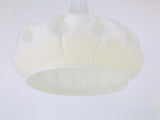 Large Peill and Putzler Space Age White Glass Pendant Lamp, Germany, 1970s