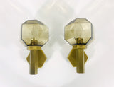 Pair of 2, Brass Wall Lamps by Hillebrand, Germany, 1960s