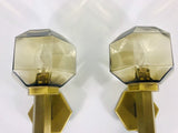 Pair of 2, Brass Wall Lamps by Hillebrand, Germany, 1960s