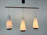 Mid-Century Modern Danish Teak Hanging Lamp, 1960s