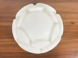 Peill and Putzler Artichoke Space Age White Glass Flush Mount, Germany, 1970s