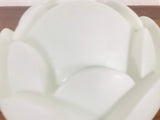 Peill and Putzler Artichoke Space Age White Glass Flush Mount, Germany, 1970s