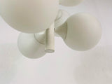 Mid-Century 4-Arm White Ceiling Lamp from Kaiser, Germany, 1960s