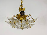 Elegant Brass Chandelier by Palwa, Germany, 1960s