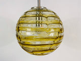 1 of 7 Mid Century Modern Murano Glass Ball Pendant Lamp by Doria, Germany, 1960s