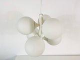 Mid-Century 4-Arm White Ceiling Lamp from Kaiser, Germany, 1960s