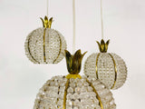 Crystal Glass and Brass Cascade Chandelier by Emil Stejnar for Rupert Nikoll, Austria, 1960s