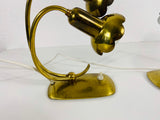 Pair of 2 Beautiful Brass Table Lamps, Germany 1960s