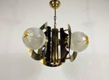 Aluminium and Murano Glass Pendant Light by Mazegga, 1970s, Italy