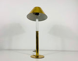 German Midcentury Solid Brass Table Lamp by Vereinigte Werkstätte, 1960s