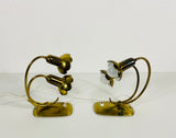 Pair of 2 Beautiful Brass Table Lamps, Germany 1960s