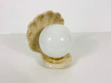 Very Rare Set of 2 Shell Shaped White Opaline Wall Lamps, Germany, 1960s