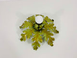Green Florentine Flower Shape Flushmount Attributed to Banci Firenze, 1950s