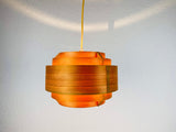 Midcentury Wooden Pendant Lamp by Hans-Agne Jakobsson, Sweden, 1960s