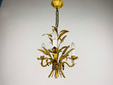 Golden Wheat Sheaf Pendant Lamp by Hans Kögl, Germany, 1970s