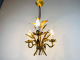 Golden Wheat Sheaf Pendant Lamp by Hans Kögl, Germany, 1970s