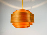 Midcentury Wooden Pendant Lamp by Hans-Agne Jakobsson, Sweden, 1960s