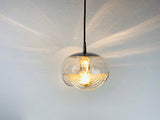 1 of 2 Transparent Glass Pendant Lamp by Koch & Lowy for Peill and Putzler, 1960