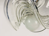 1 of 2 Transparent Glass Pendant Lamp by Koch & Lowy for Peill and Putzler, 1960