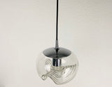 1 of 2 Transparent Glass Pendant Lamp by Koch & Lowy for Peill and Putzler, 1960