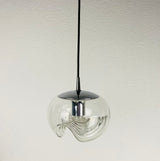 1 of 2 Transparent Glass Pendant Lamp by Koch & Lowy for Peill and Putzler, 1960