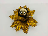 Golden Florentine Flower Shape Flushmount by Banci, Italy, 1970s