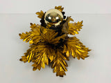 Golden Florentine Flower Shape Flushmount by Banci, Italy, 1970s