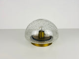 Hillebrand Brass and Glass Flush Mount, 1960s, Germany