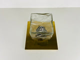 Midcentury Square Ice Glass Flushmount by J.T. Kalmar, 1960s