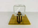 Midcentury Square Ice Glass Flushmount by J.T. Kalmar, 1960s