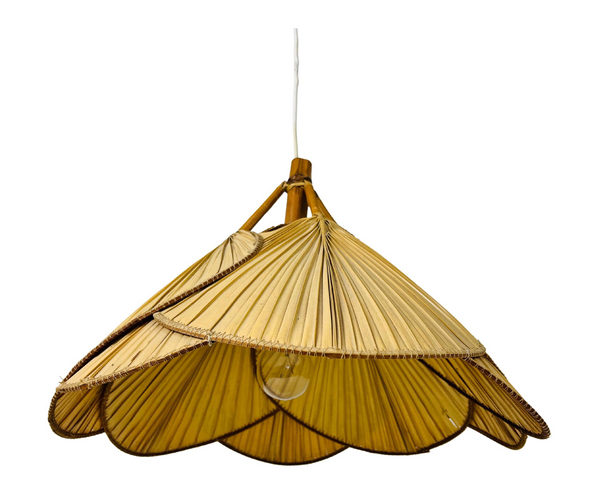 Mid-Century Modern Uchiwa Pendant Lamp in the Style of Ingo Maurer, 1970s