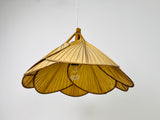 Mid-Century Modern Uchiwa Pendant Lamp in the Style of Ingo Maurer, 1970s