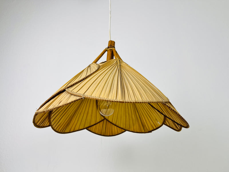 Mid-Century Modern Uchiwa Pendant Lamp in the Style of Ingo Maurer, 1970s