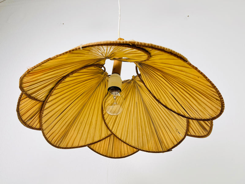 Mid-Century Modern Uchiwa Pendant Lamp in the Style of Ingo Maurer, 1970s